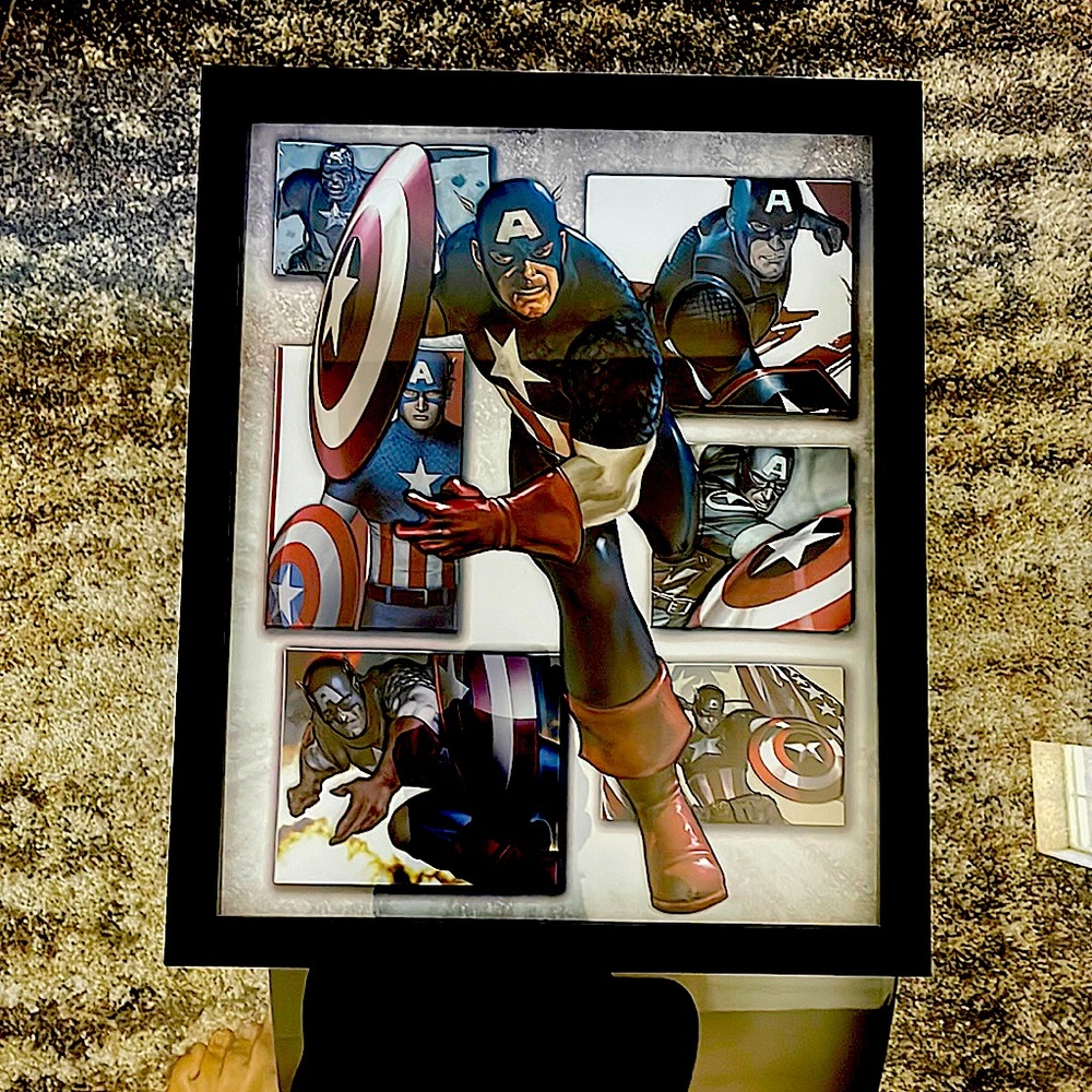 Classic 12 x 15 framed Captain America Picture